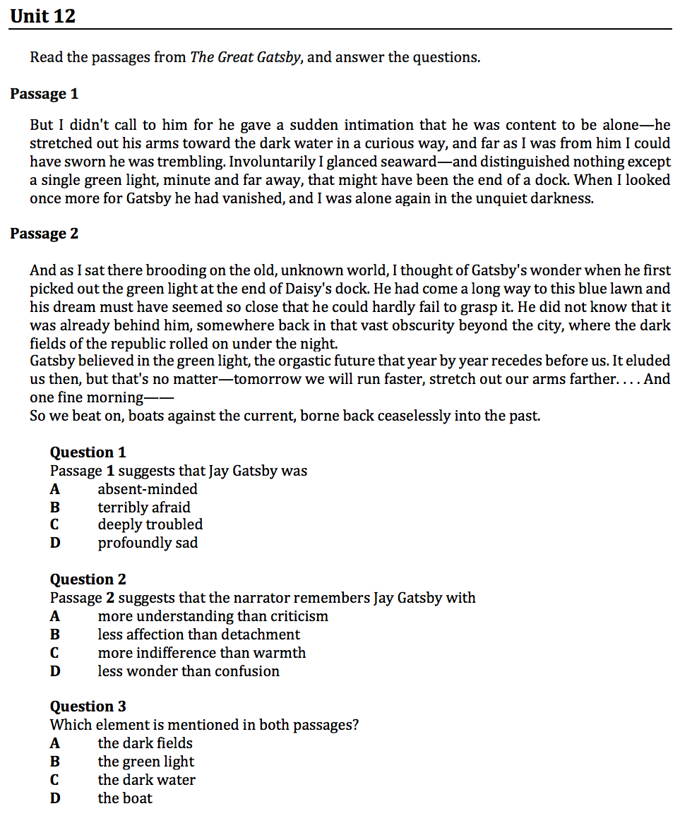 gamsat example questions