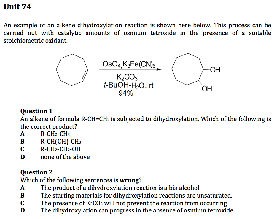 gamsat sample chemistry questions